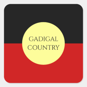 australische Flagge Quadratischer Aufkleber