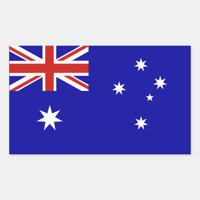 australische Flagge Rechteckiger Aufkleber (Vorderseite)