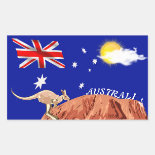 australische Flagge Rechteckiger Aufkleber