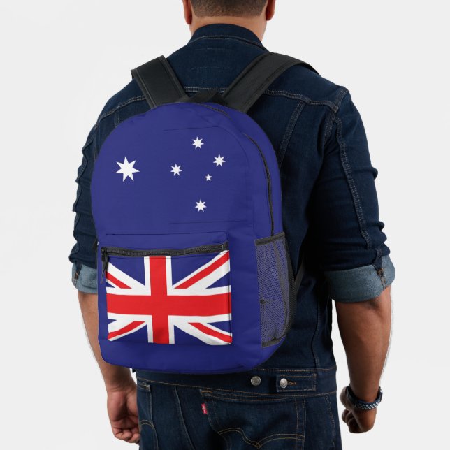 Australische Flagge Rot Kreuz Aussie Stars Bedruckter Rucksack (Insitu (Modell))