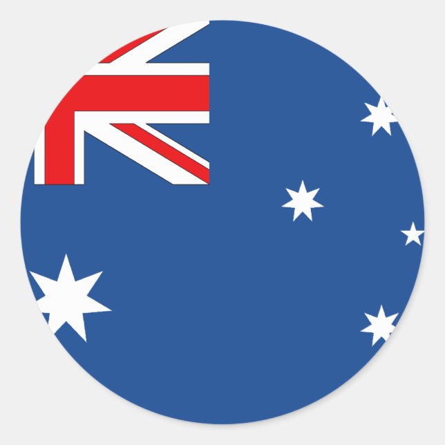 australische Flagge Runder Aufkleber (Vorderseite)