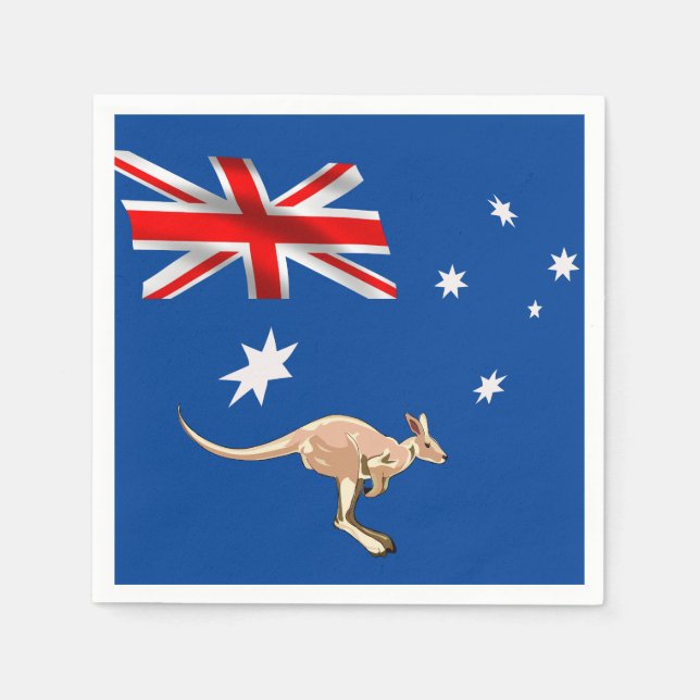 australische Flagge Serviette (Vorderseite)