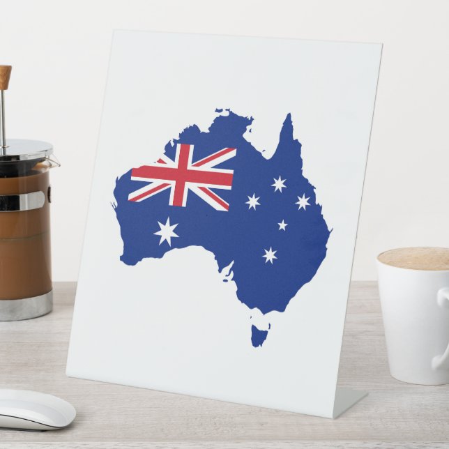 Australische Flagge Sockelschild (In Situ)