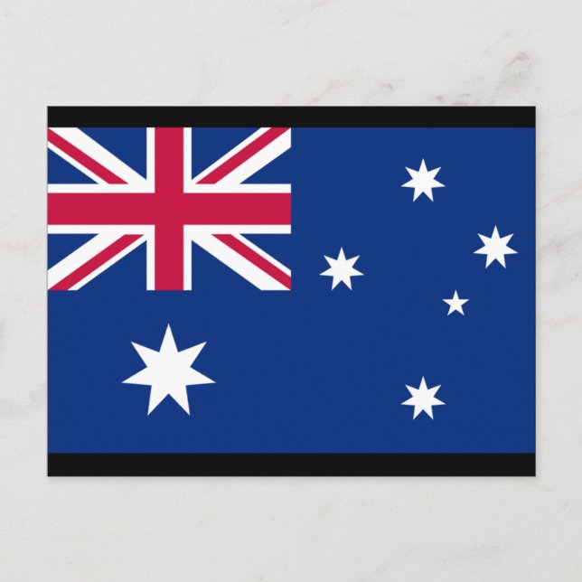 Australische Flagge und Bedeutung Postkarte (Vorderseite)
