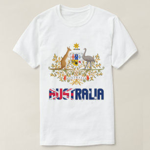 Australische Flagge und Wehrmantel Patriotisch T-Shirt