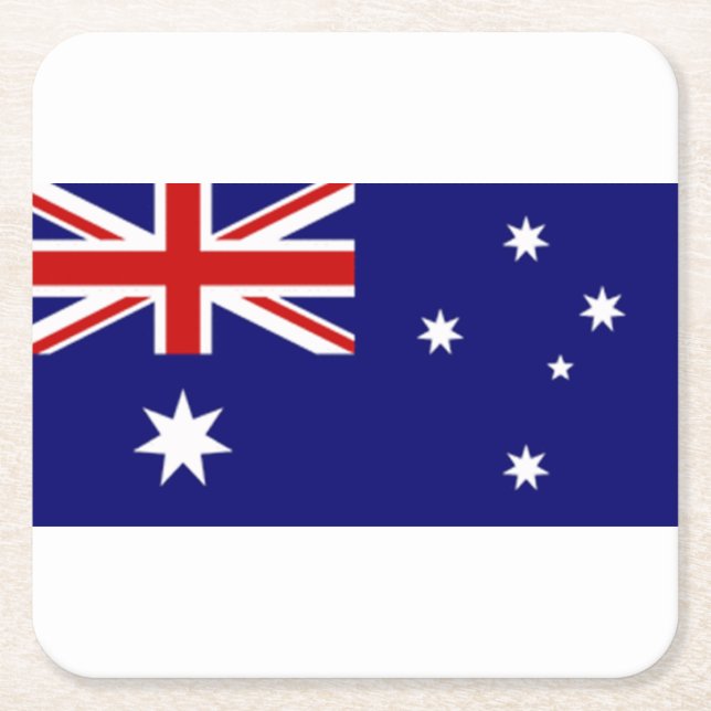 Australische Flaggen-Untersetzer Rechteckiger Pappuntersetzer (Vorderseite)