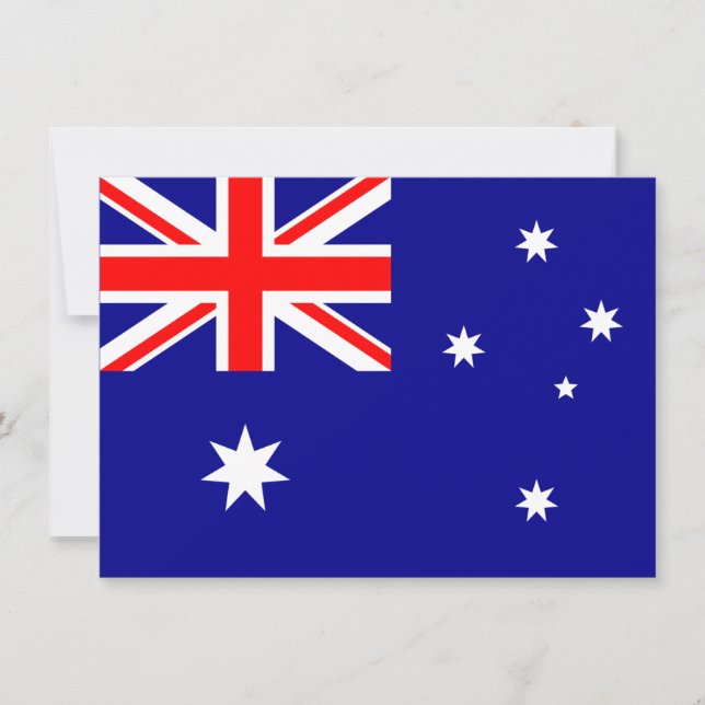 Australische Flaggeneinladung Einladung (Vorderseite)