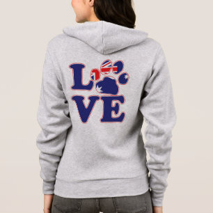 Australische Flaggenpaw Print Hoodie