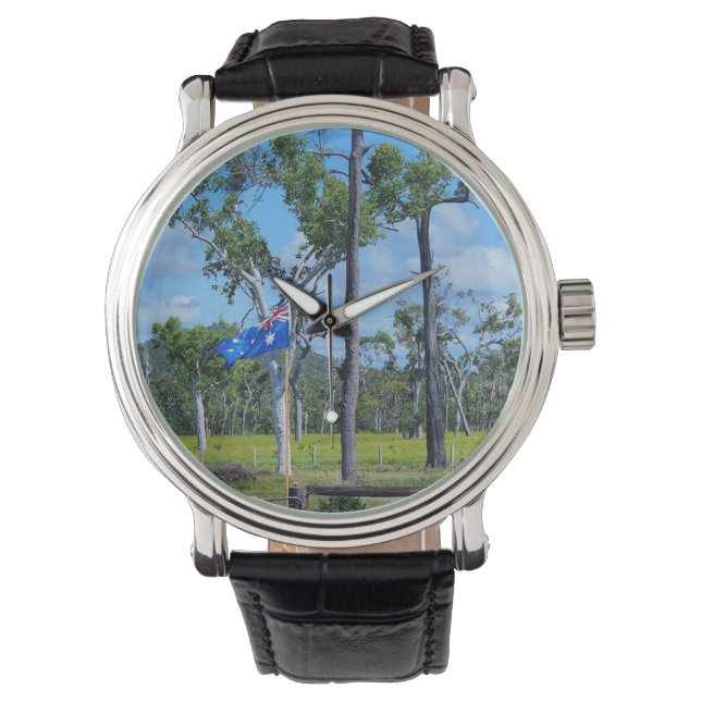 Australische Flaggenwache Armbanduhr (Vorderseite)