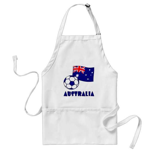 Australische Fußballball und Flagge 2 Schürze (Vorne)