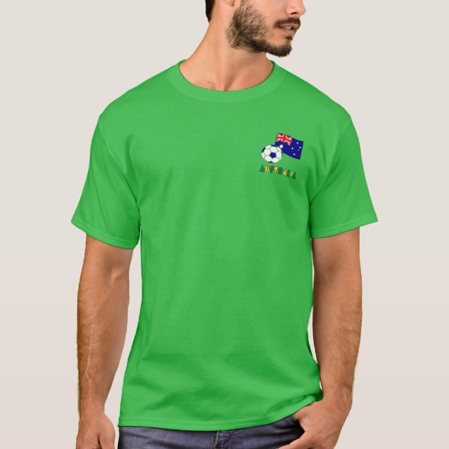 Australische Fußballball und Flagge T-Shirt (Vorderseite)