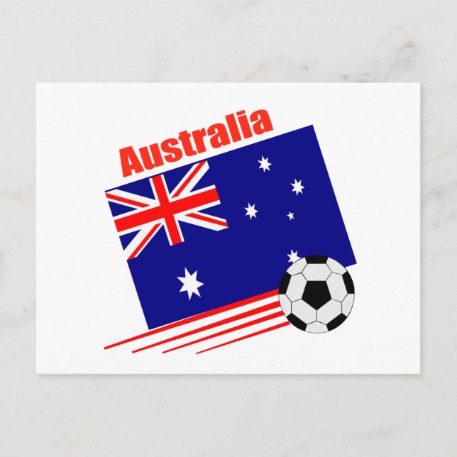 Australische Fußballmannschaft Postkarte (Vorderseite)