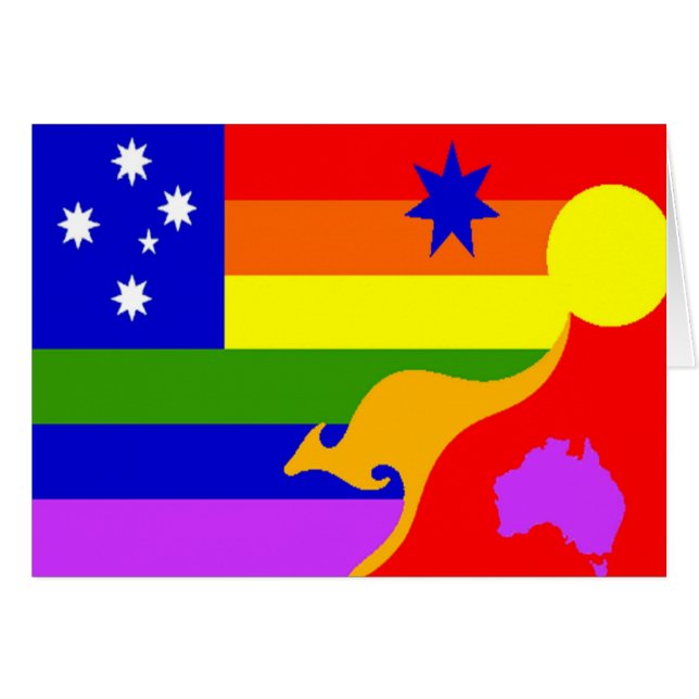 Australische Gay Pride-Flagge (Vorderseite (Horizontal))