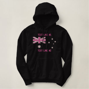 Australische Girly Flaggen-Stickerei Bestickter Hoodie