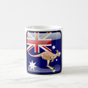 Australische glänzende Flagge Kaffeetasse