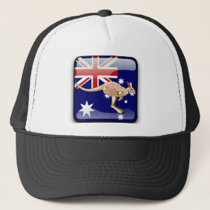 Australische glänzende Flagge Truckerkappe