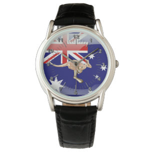 Australische glatte Flagge Armbanduhr