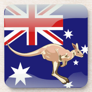 Australische glatte Flagge Getränkeuntersetzer