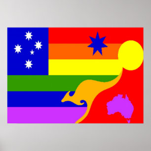 Australische GLBT-Preisflagge Poster