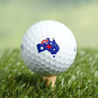 Australische Golfbälle - Australische Flagge Kängu