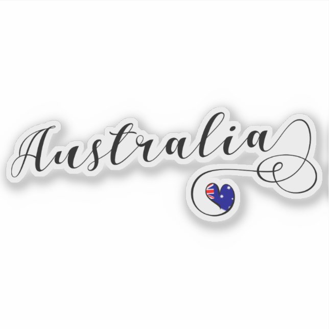 Australische Herzenflagge Aufkleber (Vorderseite)