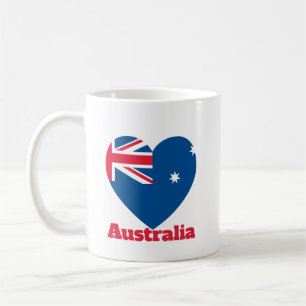 Australische Herzenflagge Kaffeetasse