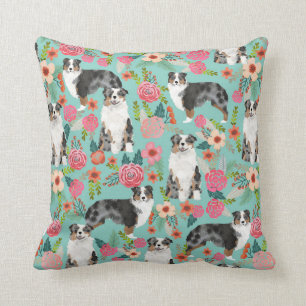 Australische Hirten Florals Pillow Kissen