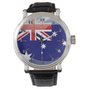 Australische Hochglanzflagge Armbanduhr