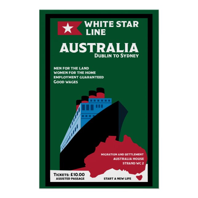 Australische Immigration Vintag Art Poster (Vorderseite)