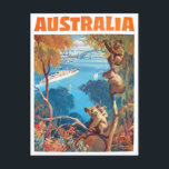 Australische Jahrtausendreise Postkarte<br><div class="desc">Australien Vintage Reise Postkarte</div>