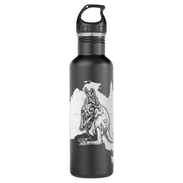 Australische Kangaroo Australischer Tag Liebe Kang Edelstahlflasche (Vorderseite)