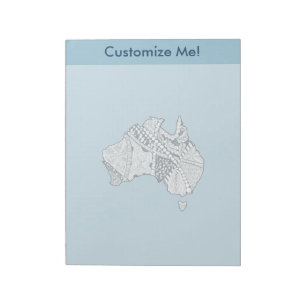 Australische Karte Art Notizblock