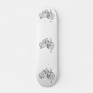 Australische Karte Art Skateboard