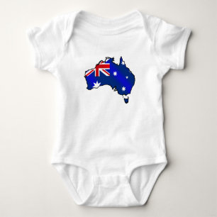 Australische Karte der Flaggengeschenke Baby Strampler