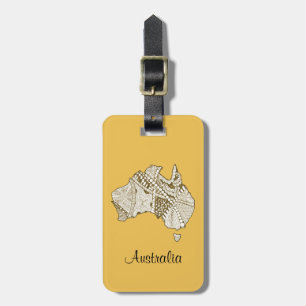 Australische Karten-Kunst Gepäckanhänger