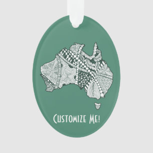 Australische Karten-Kunst Ornament