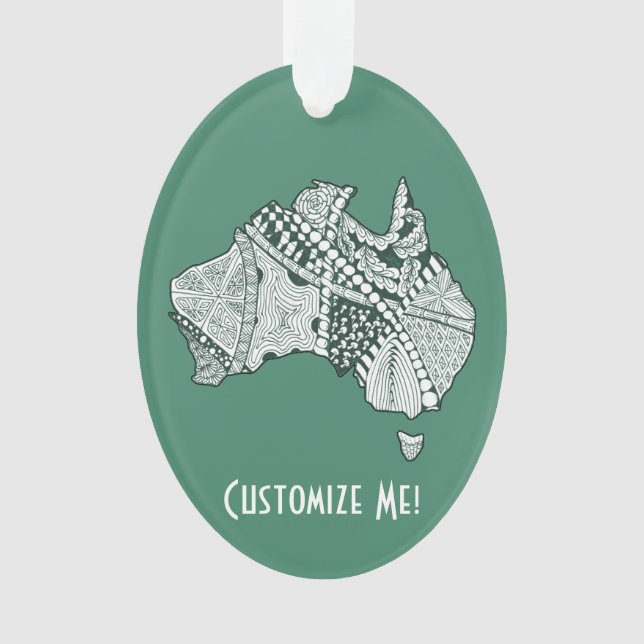 Australische Karten-Kunst Ornament (Vorderseite)