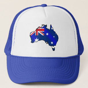 Australische Kartenflagge von Australien-Kappe Truckerkappe
