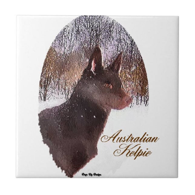 Australische Kelpe Art Fliese (Vorderseite)