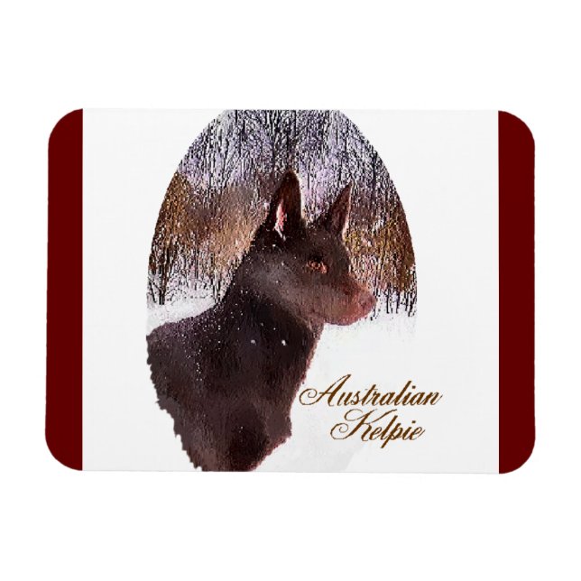 Australische Kelpe Art Magnet (Horizontal)