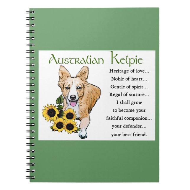 Australische Kelpie Art Notizblock (Vorderseite)