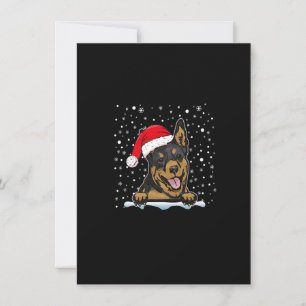 Australische Kelpie Dog Weihnachtszeit Weihnachtsm Einladung