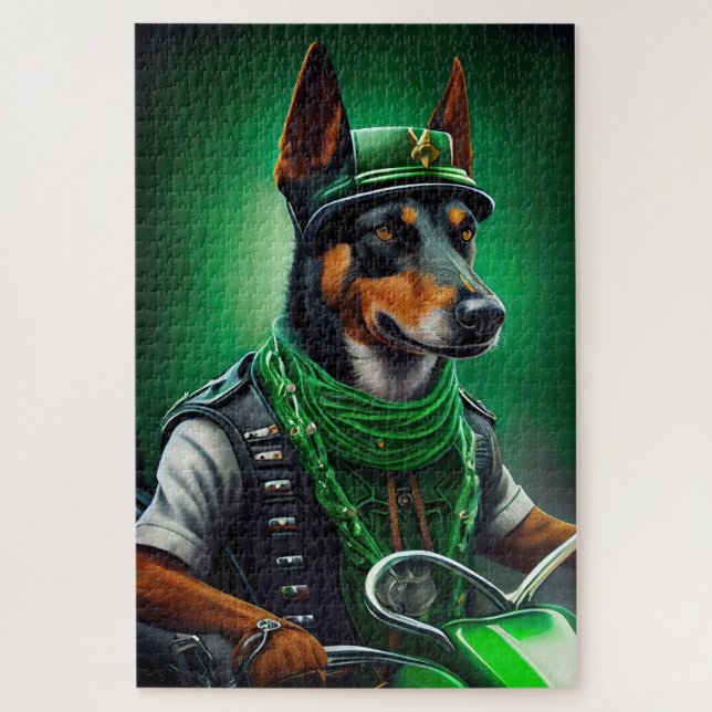 Australische Kelpie Fahrrad St. Patrick's Day (Vertikal)