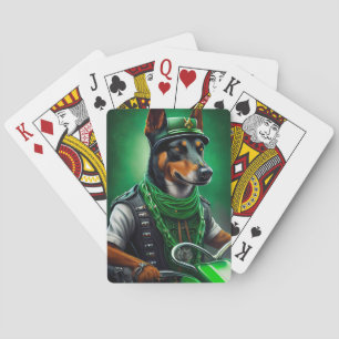 Australische Kelpie Fahrrad St. Patrick's Day Spielkarten