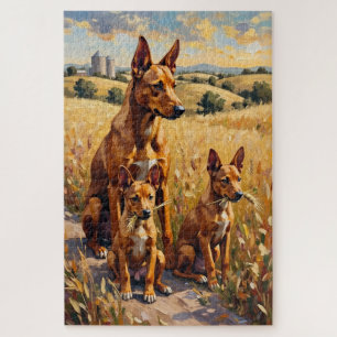 Australische Kelpie Golden Field Kunst