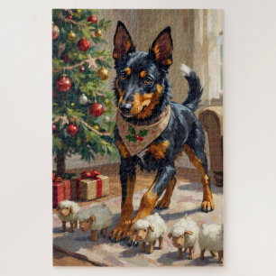 Australische Kelpie-Herden-Weihnachtskunst