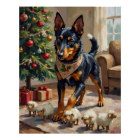 Australische Kelpie-Herden-Weihnachtskunst