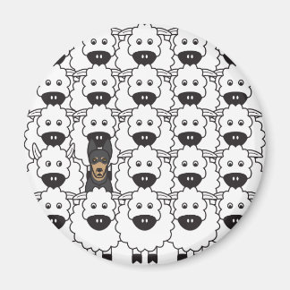 Australische Kelpie im Schafe Magnet