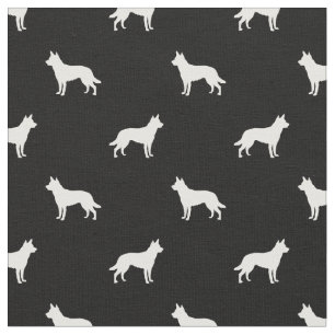 Australische Kelpie-Silhouette Stoff