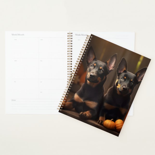 Australische Kelpie Welpe Autumn Delight Pumpkin Planer (Anzeige)